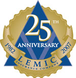 LEMIC Insurance Company celebrates its 25th anniversary. Thank you for allowing us to serve you!